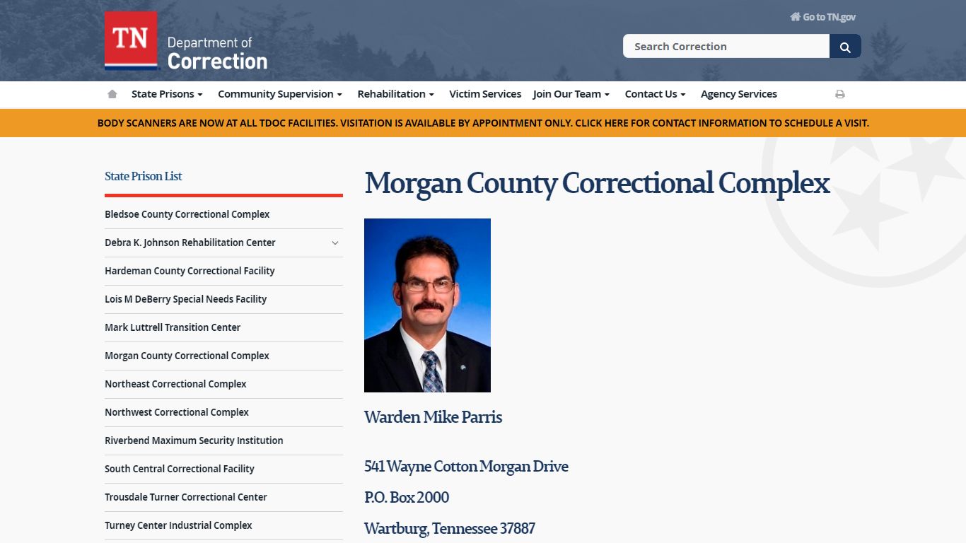 Morgan County Correctional Complex - TN.gov